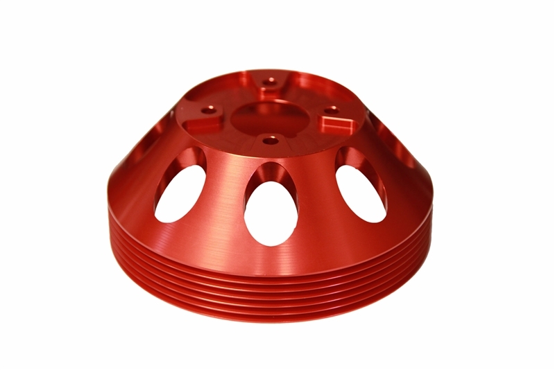 Hyundai Genesis Coupe Water Pump Pulley - Torque Solution - Lightweight - Red - `10-`27